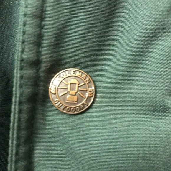 Coleman outdoor vintage zip up jacket medium green warm work parka - Picture 4 of 10